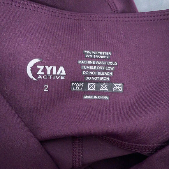 Zyia Active Brilliant Hi-Rise Capri Leggings Size 2 XS Dark Purple 22" Inseam - Picture 6 of 6